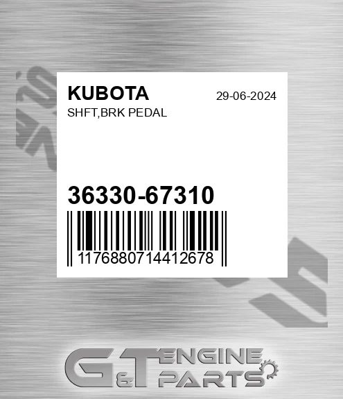 36330-67310 Shft,brk Pedal
