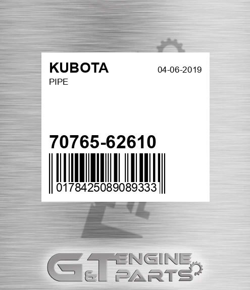 70765-62610 Pipe