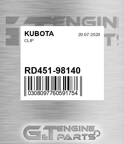RD451-98140 Clip for KUBOTA