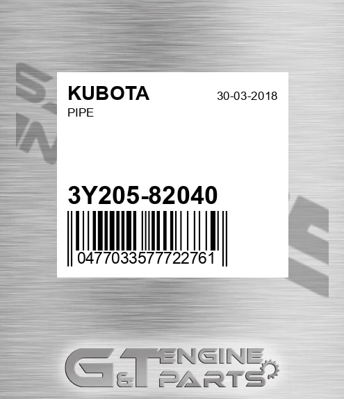 3Y205-82040 Pipe