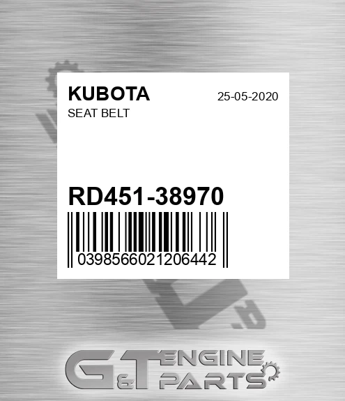 RD451-38970 Seat Belt