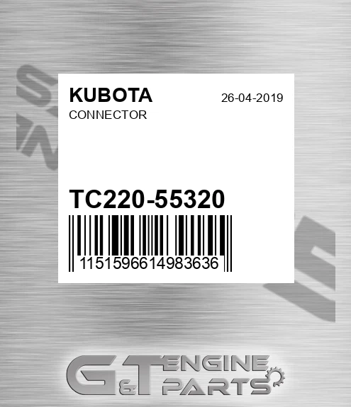 TC220-55320 Connector for KUBOTA