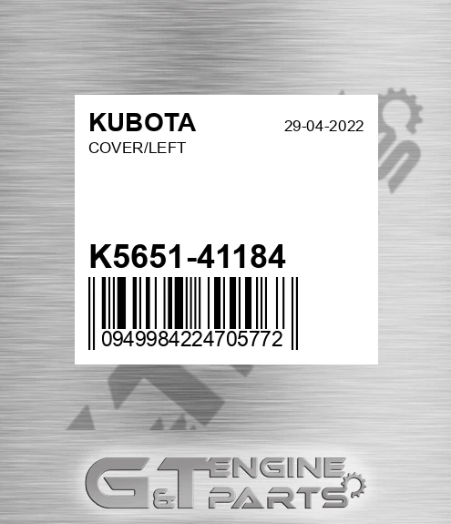 K5651-41184 Cover/left for KUBOTA