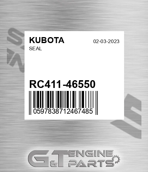 RC411-46550 Seal for KUBOTA