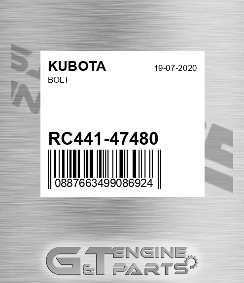 RC441-47480 Bolt for KUBOTA