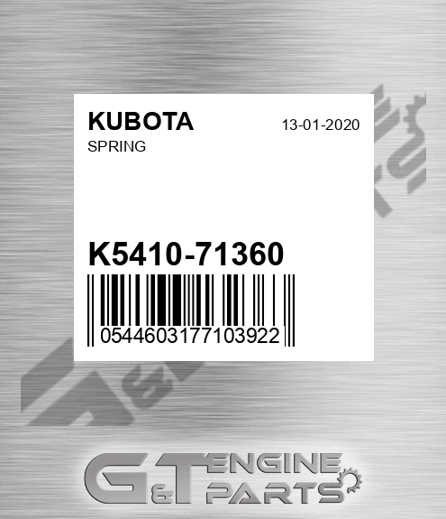 K5410-71360 Spring for KUBOTA