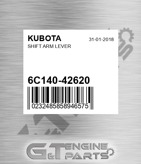 6C140-42620 Shift Arm Lever for KUBOTA