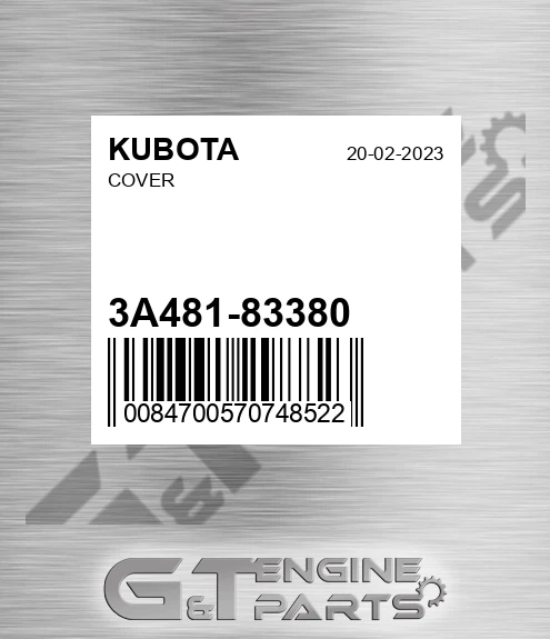 3A481-83380 Cover