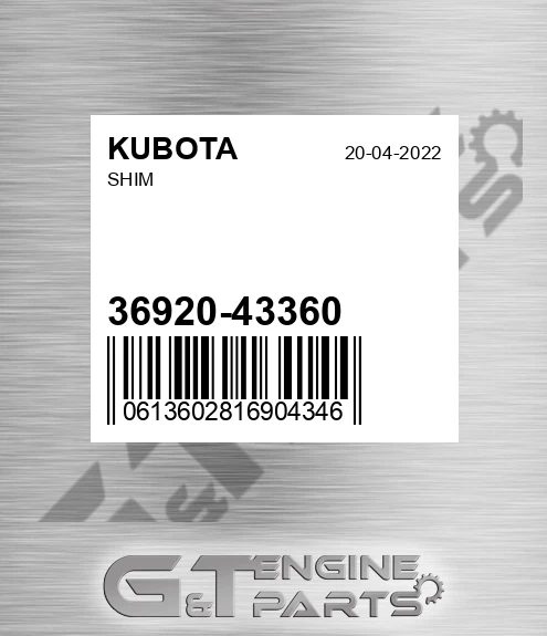 36920-43360 Shim