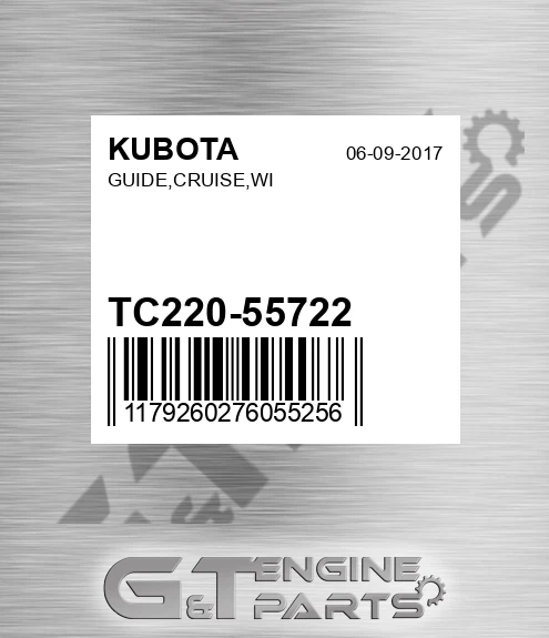 TC220-55722 Guide,cruise,wi for KUBOTA
