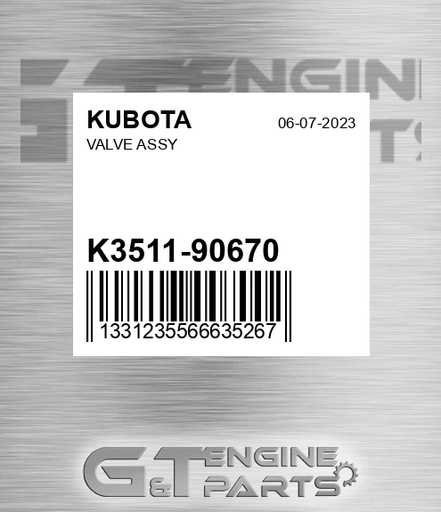K3511-90670 Valve Assy