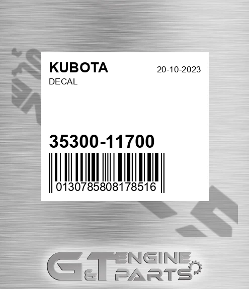 35300-11700 Decal