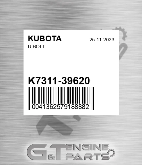 K7311-39620 U Bolt for KUBOTA