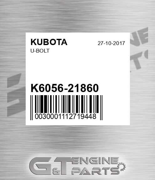 K6056-21860 U-bolt for KUBOTA