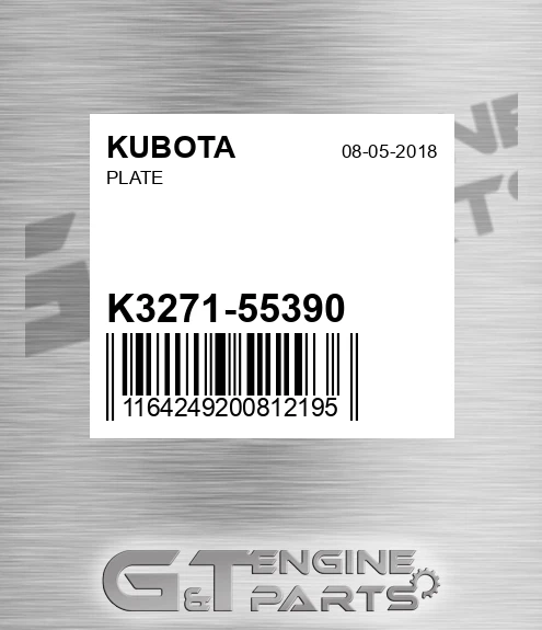 K3271-55390 Plate for KUBOTA