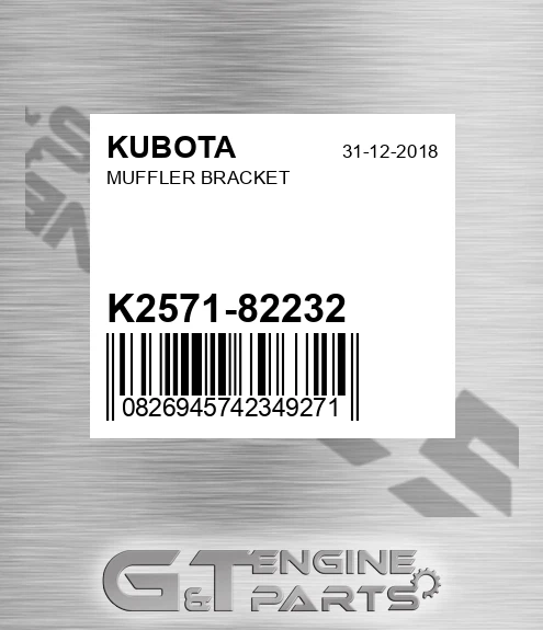 K2571-82232 Muffler Bracket for KUBOTA
