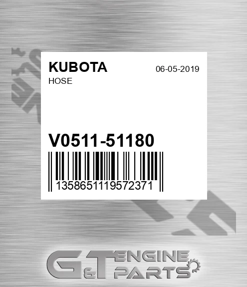 V0511-51180 Hose for KUBOTA