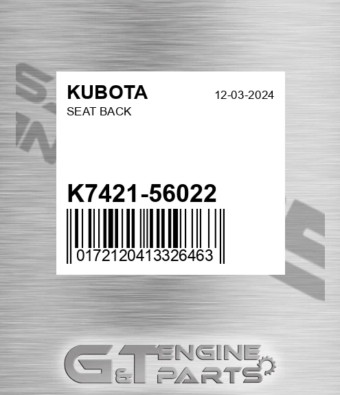K7421-56022 Seat Back for KUBOTA