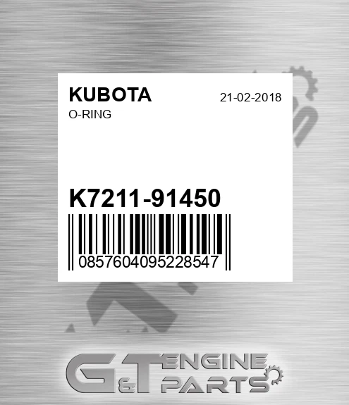 K7211-91450 O-ring for KUBOTA