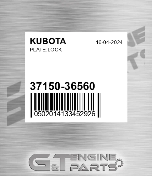 37150-36560 Plate,lock