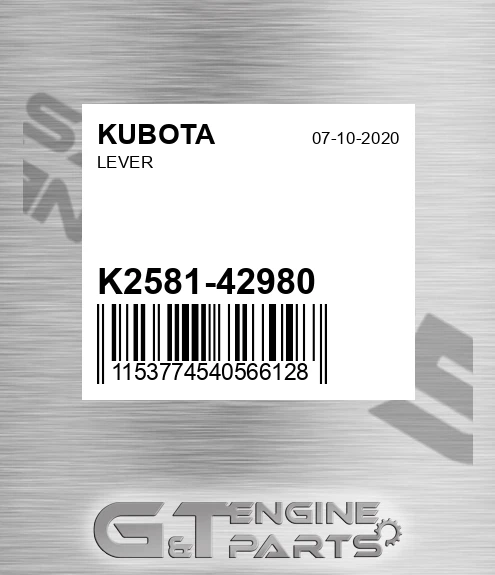 K2581-42980 Lever for KUBOTA