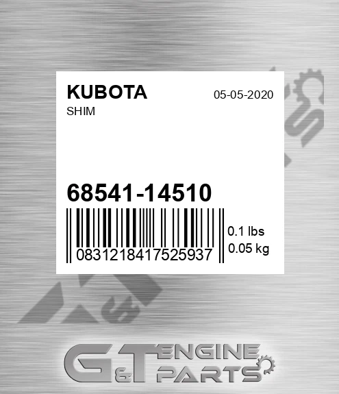 68541-14510 Shim for KUBOTA