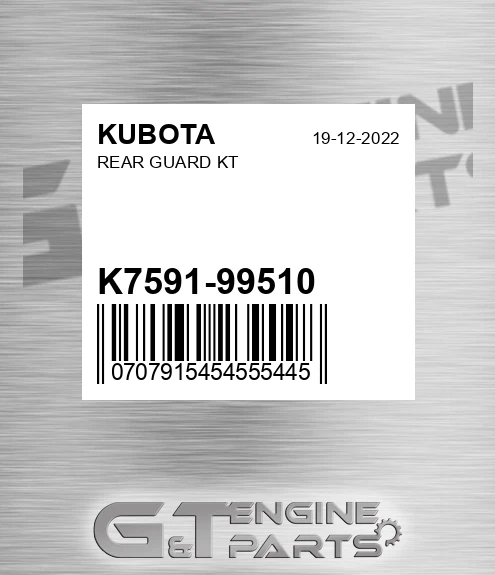 K7591-99510 Rear Guard Kt for KUBOTA