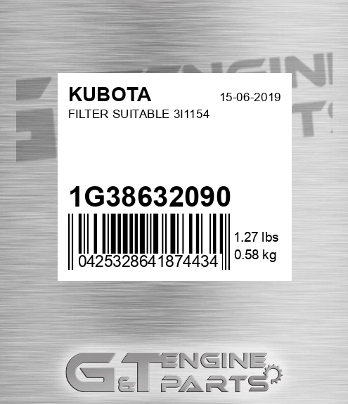 1G38632090 Filter Suitable 3i1154