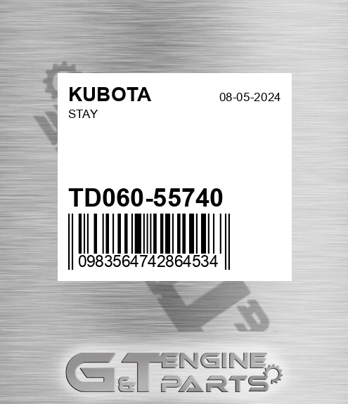 TD060-55740 Stay for KUBOTA