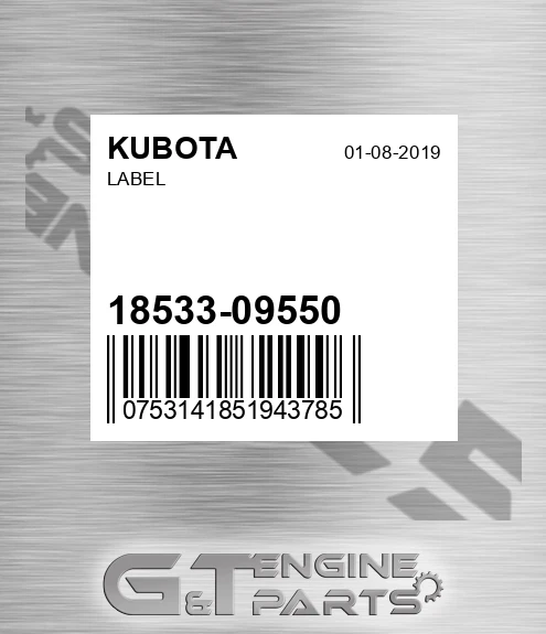 18533-09550 Label