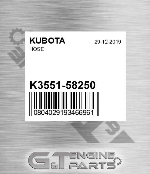K3551-58250 Hose for KUBOTA