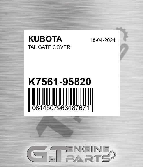 K7561-95820 Tailgate Cover for KUBOTA