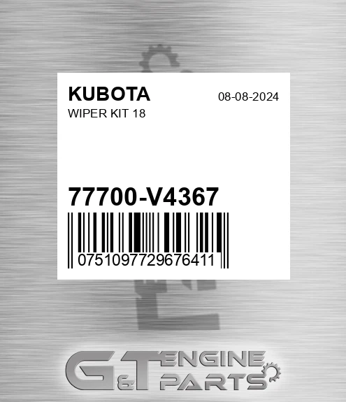 77700-V4367 Wiper Kit 18