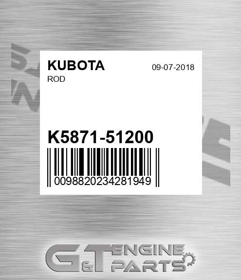 K5871-51200 Rod for KUBOTA
