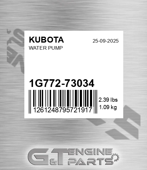 1G772-73034 Water Pump for KUBOTA