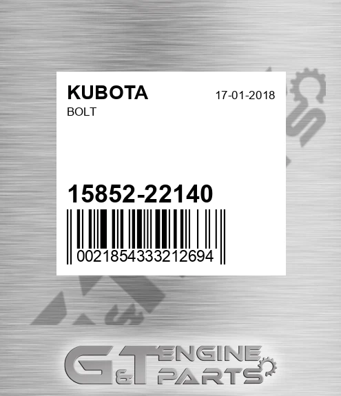 15852-22140 Bolt