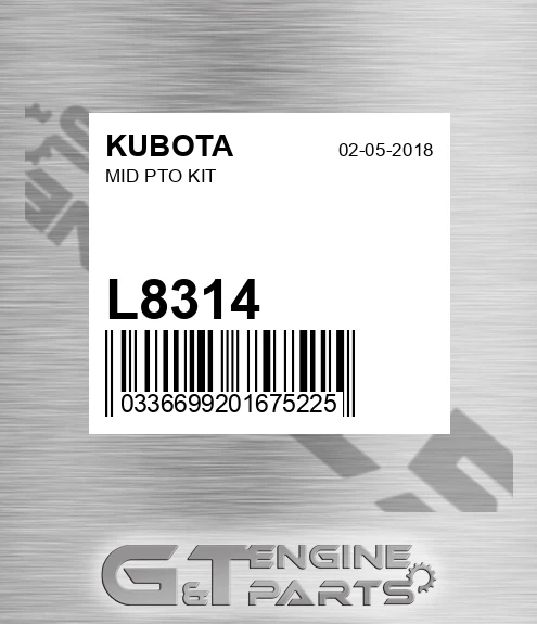 L8314 Mid Pto Kit