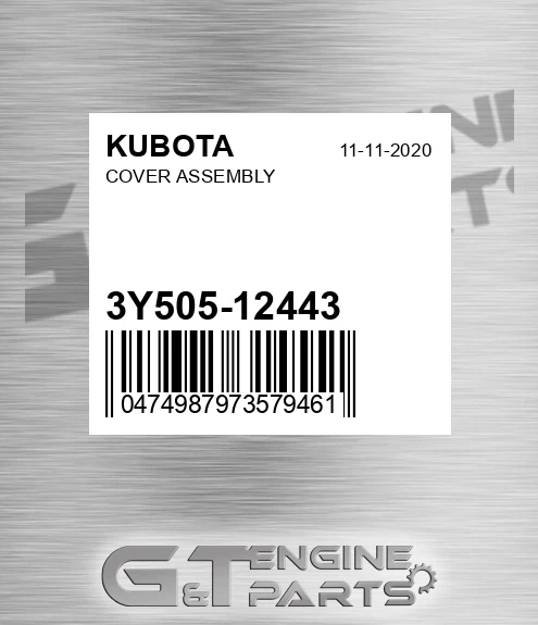 3Y505-12443 Cover Assembly