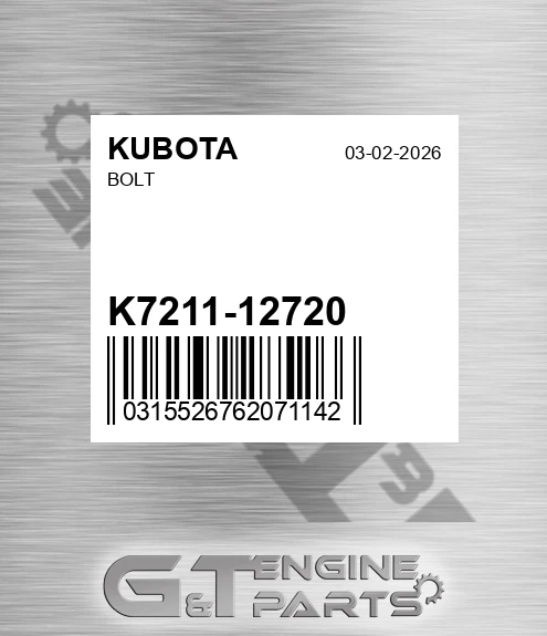 K7211-12720 Bolt