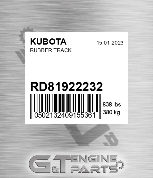 RD81922232 Rubber Track