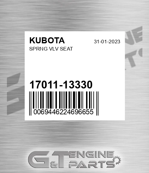 17011-13330 Sprng Vlv Seat