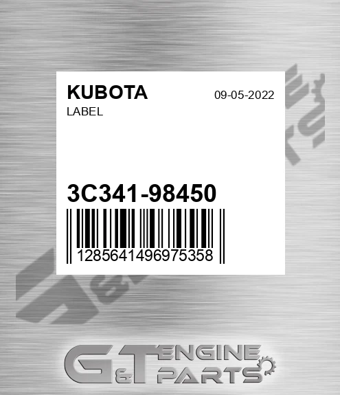 3C341-98450 Label
