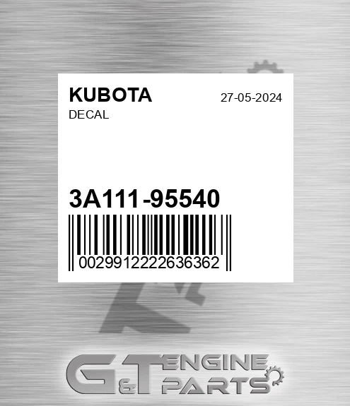 3A111-95540 Decal
