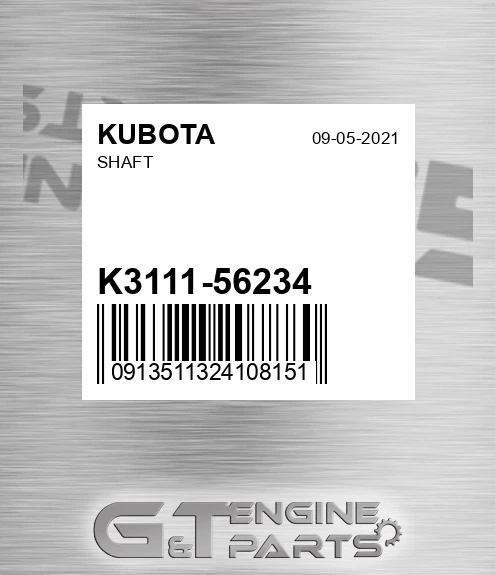 K3111-56234 Shaft for KUBOTA