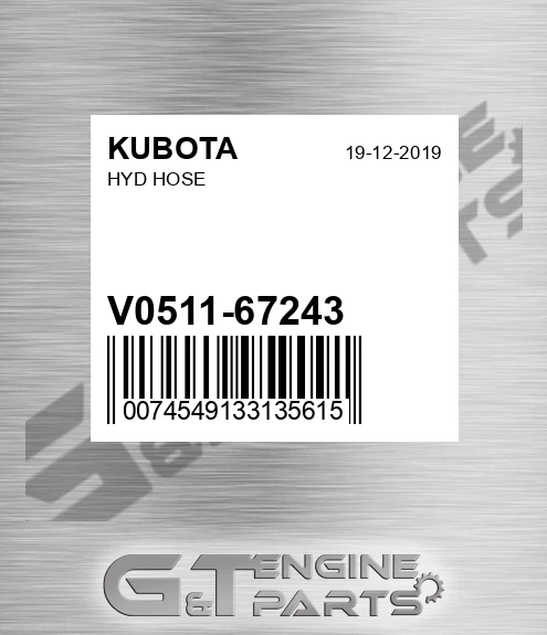 V0511-67243 Hyd Hose for KUBOTA