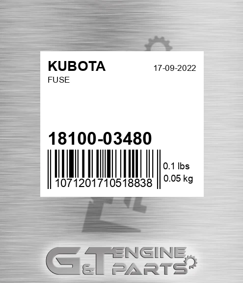 18100-03480 Fuse