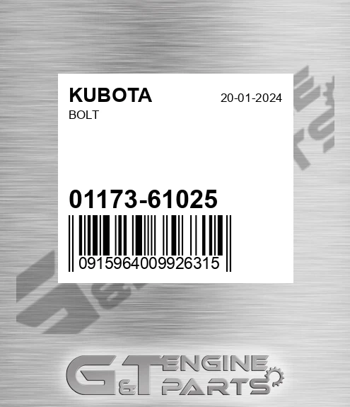 01173-61025 Bolt