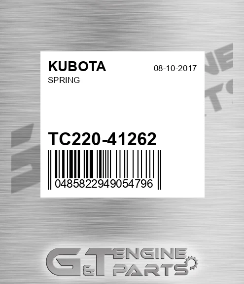 TC220-41262 Spring for KUBOTA