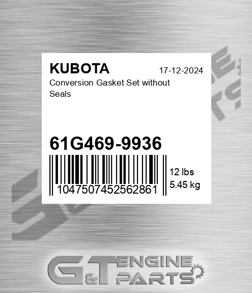 61G469-9936 Conversion Gasket Set Without Seals