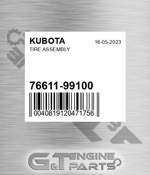 76611-99100 Tire Assembly for KUBOTA